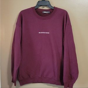 MISSGUIDED OVERSIZED CREWNECK